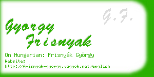 gyorgy frisnyak business card