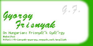 gyorgy frisnyak business card